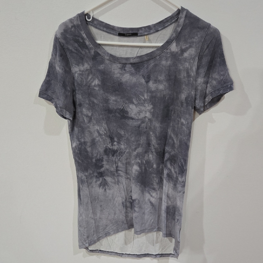Tahari Sz S/P Gray Tie-Dye Short Sleeve Tee